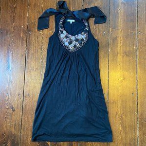 Anthropologie by Bordeaux Los Angeles Little Black Dress w/ Embellished Neckline